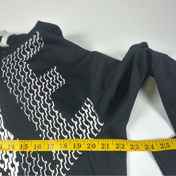 Nike Mens SZ M Therma-Fit Sweater Black White Spellout Sweatshirt Hoodie - Picture 6 of 8